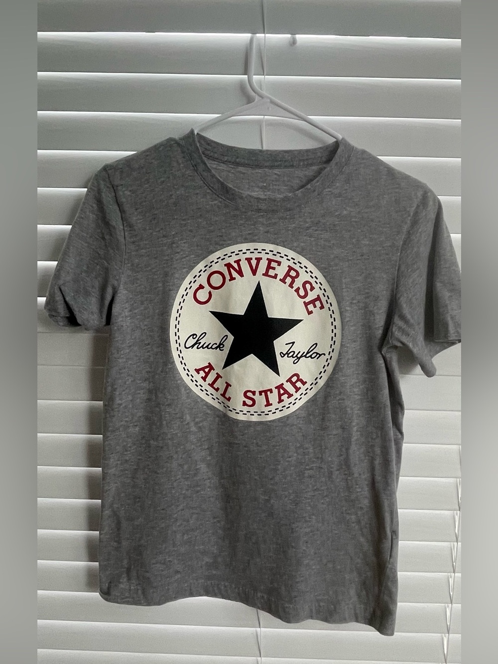 Converse Heather Gray Logo Tee- boys 12 years